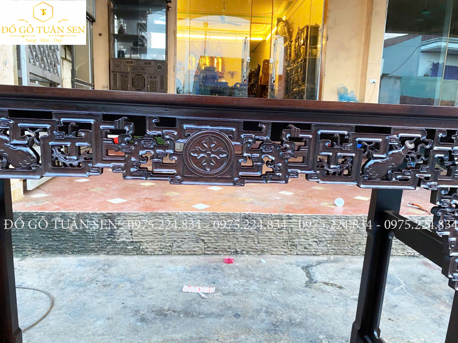 Thông tin kích thước bàn trung đường gỗ gụ
